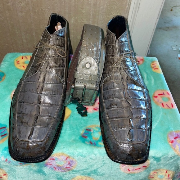 Mauri Hornback Ankle Boots with SZ 42 free belt - Picture 7 of 7